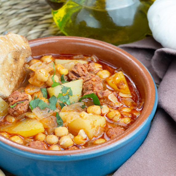 chickpea and chorizo sausage Spanish stew