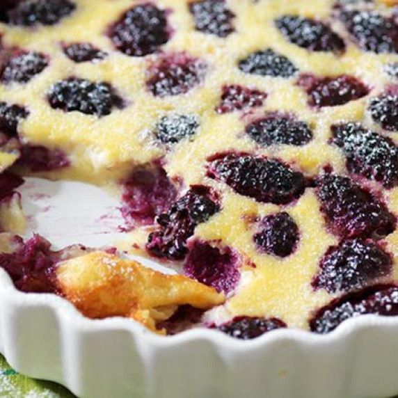 Wild Blackberry Clafoutis