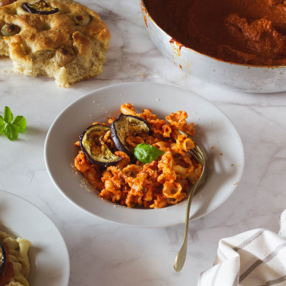 Creamy Eggplant Pasta