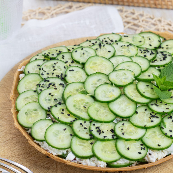 cucumber tuna tart