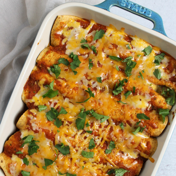 Healthy chicken enchiladas