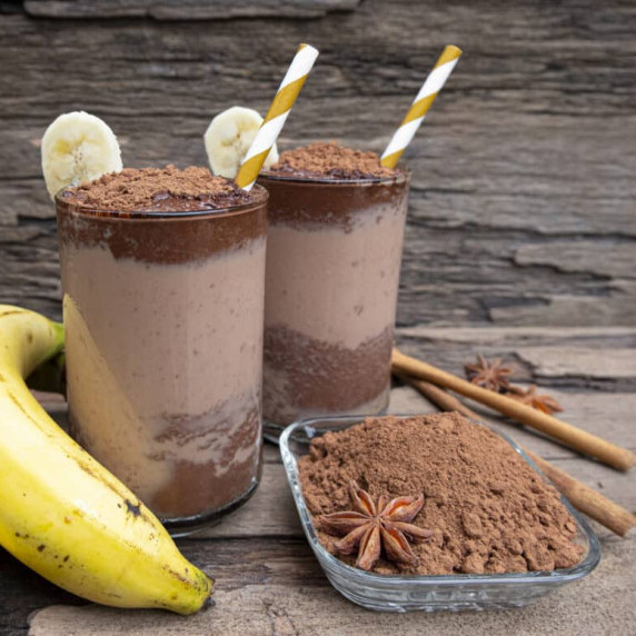Cacao creamed honey and coffee smoothie
