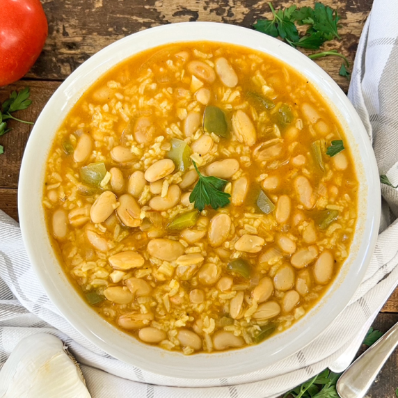 Spanish White Bean and Rice Stew