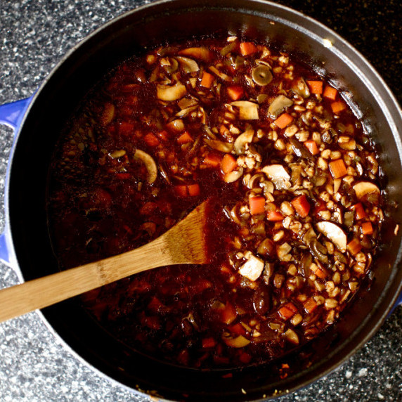 Mushroom and Farro Soup