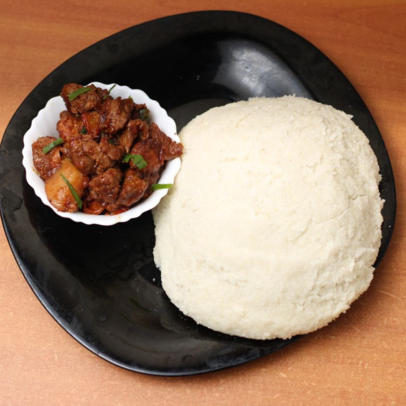 Ugali With Pork