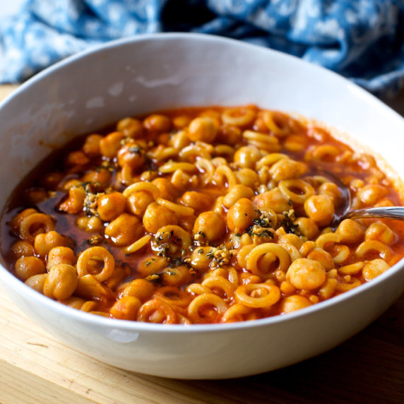 Quick Pasta and Chickpeas