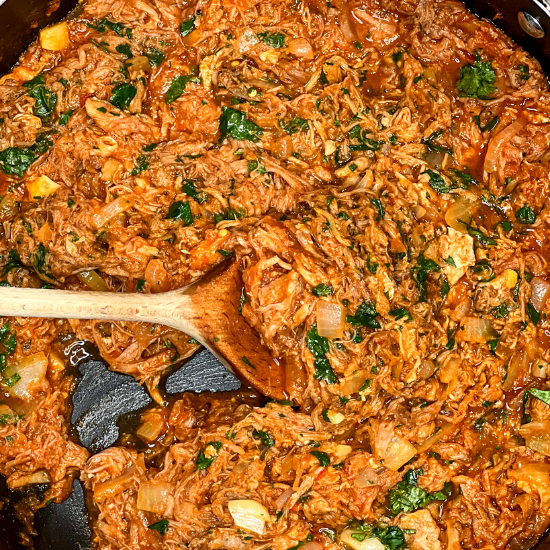 quick carnitas recipe in pan