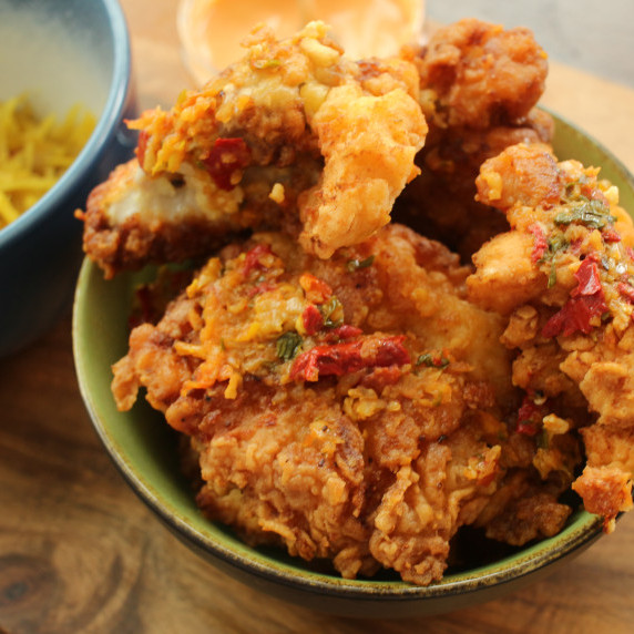 Served ayam geprek