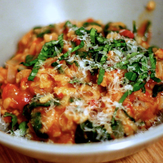 Tomato and Sausage Risotto