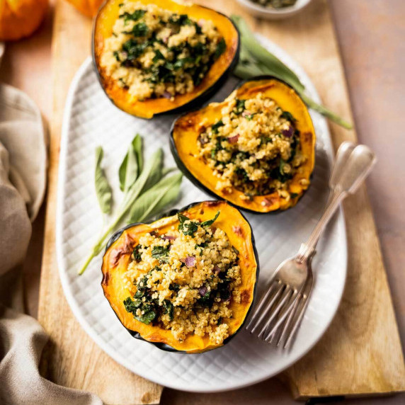 Vegan Stuffed Acorn Squash